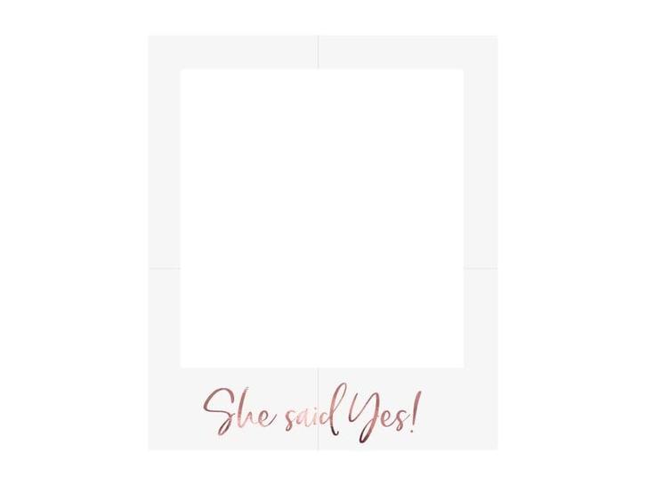 Photobooth Frame She Said Yes 59,5cm, Hobby en Vrije tijd, Feestartikelen, Nieuw, Verzenden