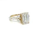 Ring - 14 karaat Geel goud - 4.03ct. tw. Diamant (Lab-grown), Handtassen en Accessoires, Ringen, Nieuw