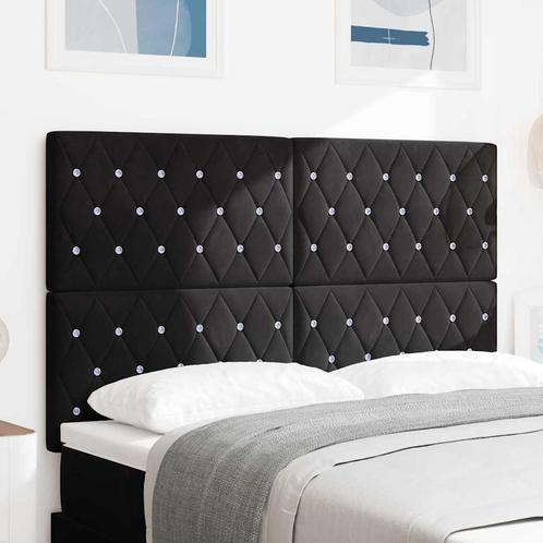 vidaXL LED-hoofdeind met LED -striplichten Geruit Zwart 80, Huis en Inrichting, Slaapkamer | Bedden, Nieuw, Verzenden
