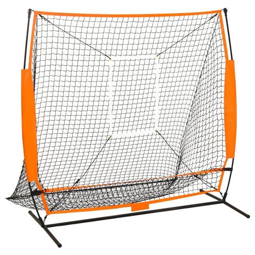 vidaXL Honkbaltrainingsnet 174x76x158,5 cm zwart, Sport en Fitness, Honkbal en Softbal, Nieuw, Verzenden