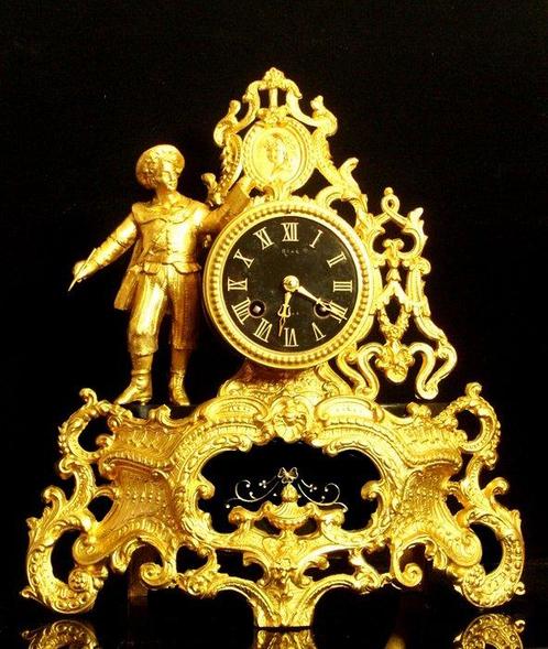 Figurale pendule -  Antiek Zinklegering - 1850-1900, Antiek en Kunst, Antiek | Klokken