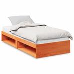 vidaXL Bedbank met matras wasbruin 100x200 cm massief, Huis en Inrichting, Verzenden, Nieuw