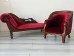 Chaise longue (2) - Acajou, Velours - Meubles miniatures