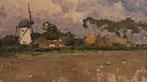 Frans Binjé (1835-1900) - Landschap met molen
