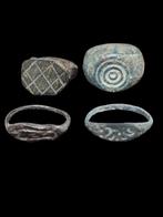 Old Greece - Roman Brons, 4 Pieces Ring