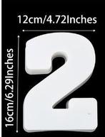 Siliconenmal 16 cm Cijfer 2 voor Epoxy Resin