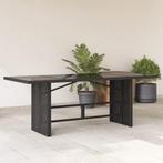 vidaXL Table de jardin dessus en verre noir 190x80x74cm, Verzenden