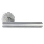 Deurklink Dave op ronde rozet rvs, Bricolage & Construction