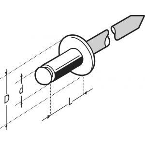 Far blindnieten 3x10 aluminium rvs, Bricolage & Construction, Quincaillerie & Fixations