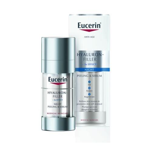 Eucerin Hyaluron-Filler 3x Effect Peeling & Serum Nacht 3..., Handtassen en Accessoires, Uiterlijk | Haarverzorging, Nieuw, Verzenden