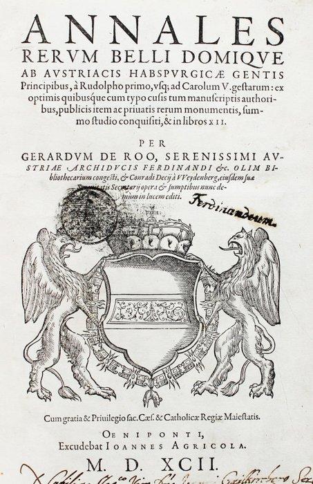 De Roo - Annales Rerum Belli - 1592, Antiek en Kunst, Antiek | Boeken en Manuscripten