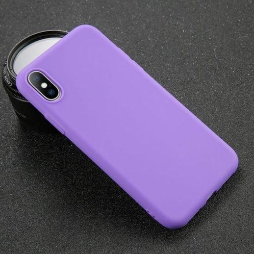 iPhone XR Ultraslim Silicone Hoesje TPU Case Cover Paars, Télécoms, Téléphonie mobile | Housses, Coques & Façades | Apple iPhone