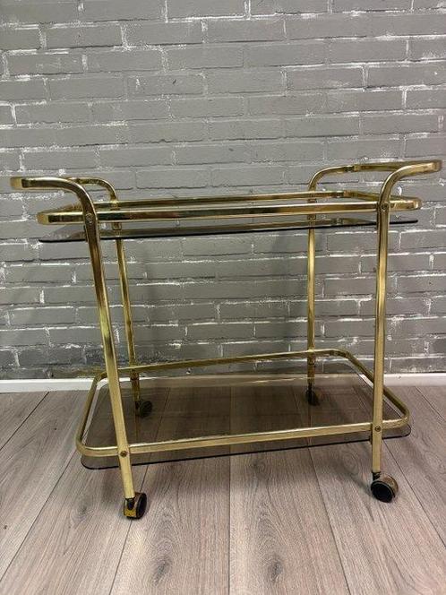 Chariot de service - Métal et verre, Antiek en Kunst, Curiosa en Brocante