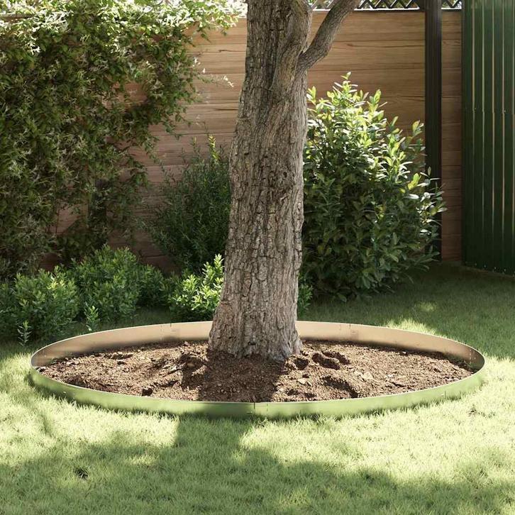 vidaXL Grasafscherming 10 pcs Grijs 14 x 100 cm Staal, Tuin en Terras, Bielzen en Borduren, Nieuw, Verzenden