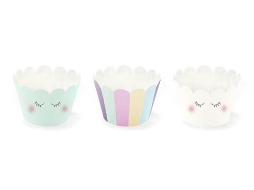 Unicorn Cupcake Vormpjes 6st, Hobby en Vrije tijd, Feestartikelen, Nieuw, Verzenden