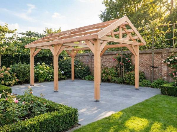 Veiling - Frameconstructie klassiek zadeldak  1530x410x340 c, Tuin en Terras, Overkappingen
