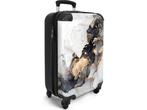 Veiling - Handbagage koffer lichtgewicht marmer wit zwart 36, Motoren, Accessoires | Koffers en Tassen, Nieuw