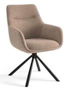 2dekans | Criks Design Eetkamerstoel Olivia Bruin – 53x66x87, Ophalen of Verzenden, Nieuw