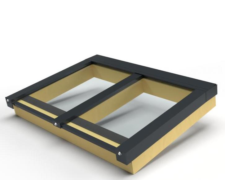 Zelfbouw lichtstraat 2 vak lessenaarsdak 1500x1000mm-BENG Va, Doe-het-zelf en Bouw, Dakpannen en Dakbedekking, Nieuw, Verzenden