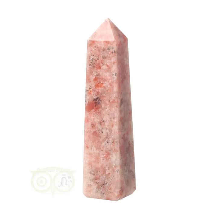 Zonnesteen edelstenen punt - obelisk Nr 30 - 143 gram, Handtassen en Accessoires, Edelstenen, Nieuw, Verzenden