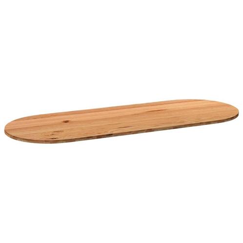 vidaXL Tafelblad 320x120x4 cm ovaal massief eikenhout, Huis en Inrichting, Tafelonderdelen, Nieuw, Verzenden