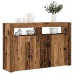 vidaXL Dressoir met LED 115,5x30x75 cm bewerkt hout oud hout, Huis en Inrichting, Kasten | Dressoirs, Verzenden, Nieuw