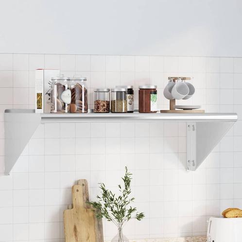 vidaXL Wandschap 100x45x31 cm roestvrijstaal zilverkleurig, Huis en Inrichting, Kasten | Wandmeubels, Nieuw, Verzenden
