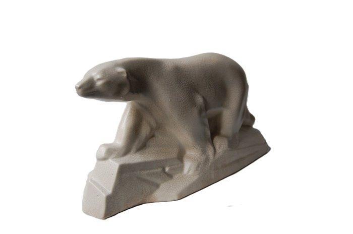 DAX - sculptuur, Art Deco ijsbeer - 23 cm - Keramiek - 1930, Antiek en Kunst, Antiek | Glaswerk en Kristal