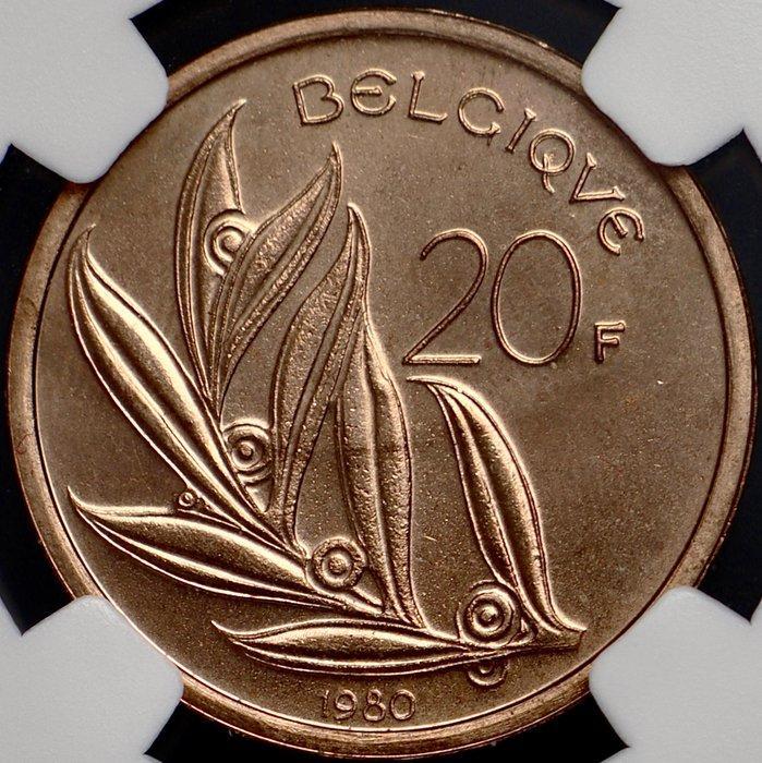 Belgique. 20 Francs ESSAI / PATTERN - 1980 FR - TOP POP -, Timbres & Monnaies, Monnaies | Pays-Bas