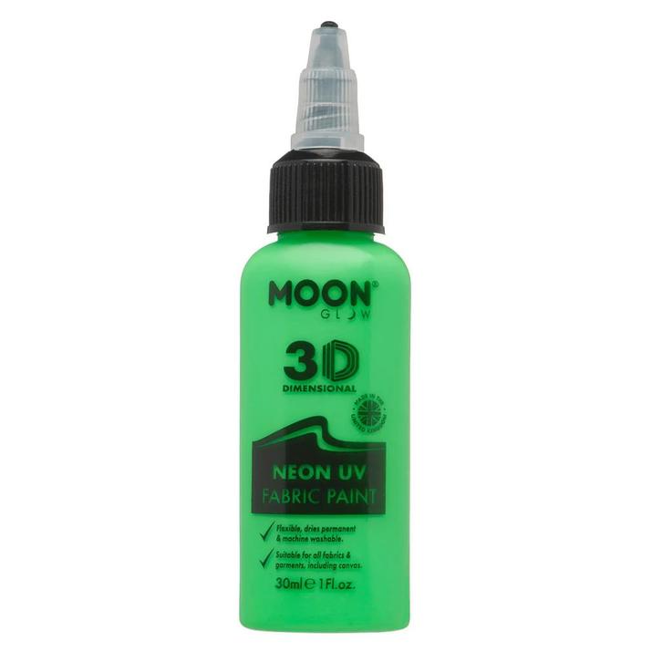 Moon Glow Neon UV Fabric Paint 30ml Intense Green 30ml, Hobby en Vrije tijd, Feestartikelen, Nieuw, Verzenden