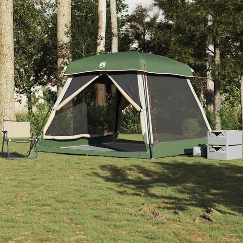 vidaXL Gezinstent 6-persoons waterdicht groen, Caravans en Kamperen, Tenten, Nieuw, Verzenden