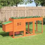 vidaXL Kippenhok 204x50x84 cm massief grenenhout bruin, Dieren en Toebehoren, Verzenden, Nieuw