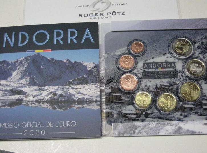 3,88 Euro Kms munten set Andorra 2020, Postzegels en Munten, Munten | Europa | Euromunten, België, Verzenden