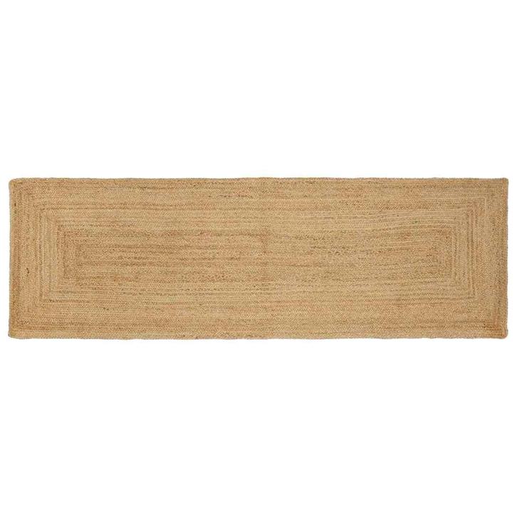 vidaXL Tapijt Beige 80 x 400 cm Jute, Huis en Inrichting, Stoffering | Tapijten en Vloerkleden, Nieuw, Verzenden