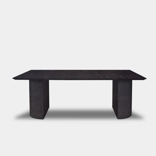 Tafel Rechthoekig Eikenhout  Half Rond, Huis en Inrichting, Tafels | Eettafels