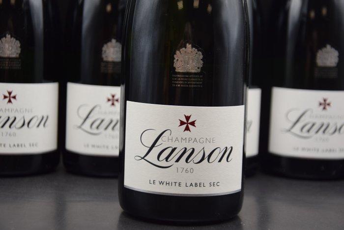 Lanson, Le White Label - Champagne Sec - 6 Flessen (0.75, Verzamelen, Wijnen