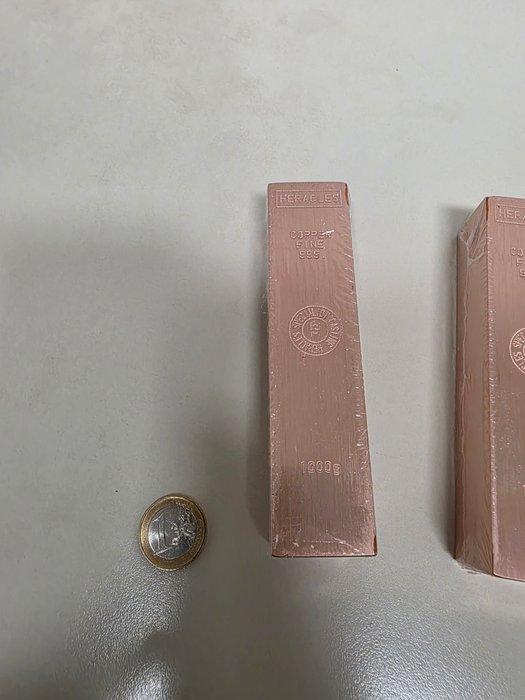 5 kilograms .999 - Copper - Fonderie Heracles - France -, Postzegels en Munten, Edelmetalen en Baren