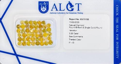 Zonder Minimumprijs - 46 pcs Diamant  (Kleurbehandeld)  -, Handtassen en Accessoires, Edelstenen