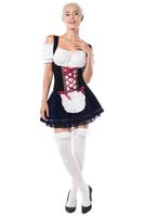 Dirndl Jurk Oktoberfest Rode Strikken, Verzenden, Nieuw