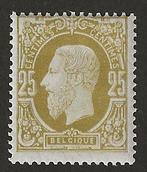 België 1880 - Beeltenis Leopold II - 25c Olijf - aniline