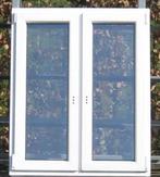 pvc raam , chassis , venster 104 x 126 wit / antraciet, Doe-het-zelf en Bouw, 75 tot 150 cm, Kunststof, Raamkozijn, Nieuw