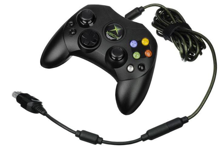 Microsoft Xbox Controller S-Zwart (Xbox) Gebruikt, Games en Spelcomputers, Spelcomputers | Xbox | Accessoires, Ophalen of Verzenden