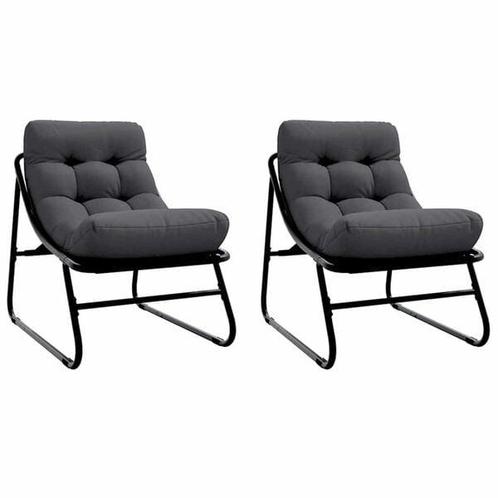 Tuinmeubelset Zwart | OP = OP! | Comfortabel & Betaalbaar, Tuin en Terras, Tuinsets en Loungesets, Stoel, Nieuw, Tuinset, 2 zitplaatsen