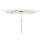 vidaXL Vierkante Tuinparasol met LED-verlichting 295 x 245, Tuin en Terras, Parasols, Verzenden, Nieuw