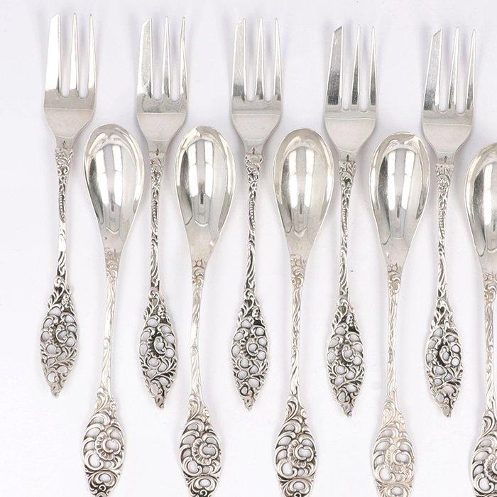 Alex Meijer - Taartvork - Koffielepel - Bestekset (12) -, Antiek en Kunst, Antiek | Zilver en Goud