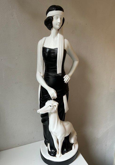 Statue, Art- deco stijl - 65 cm - Céramique, Antiek en Kunst, Antiek | Glaswerk en Kristal
