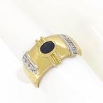 Ring - 18 karaat Geel goud, Witgoud -  0.04 tw. Diamant -, Handtassen en Accessoires, Antieke sieraden
