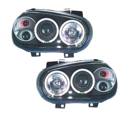 PHARES VOLKSWAGEN VW GOLF 4 97-03 ANGEL EYES CCFL FOND NOIR, Auto-onderdelen, Verlichting, Verzenden