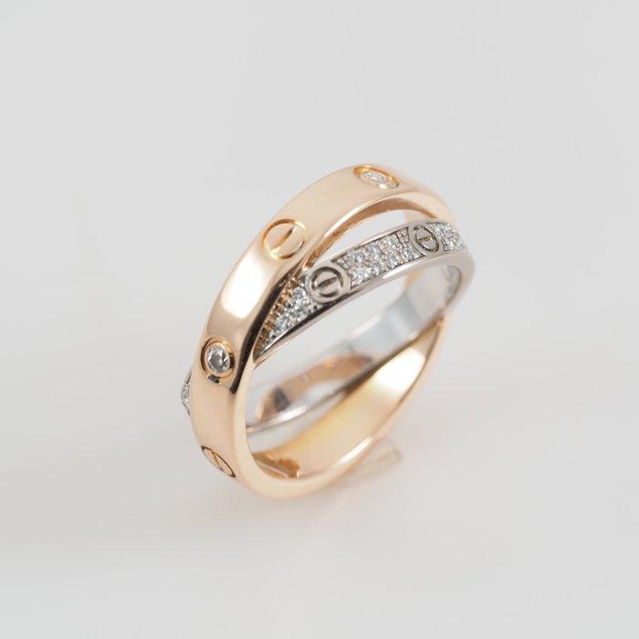 Cartier - Ring - Love - 18 karaat Witgoud, Geel goud, Handtassen en Accessoires, Ringen