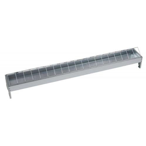 Mangeoire poule à grille 100cm, 10cm tôle zinguée - kerbl, Dieren en Toebehoren, Pluimvee | Toebehoren